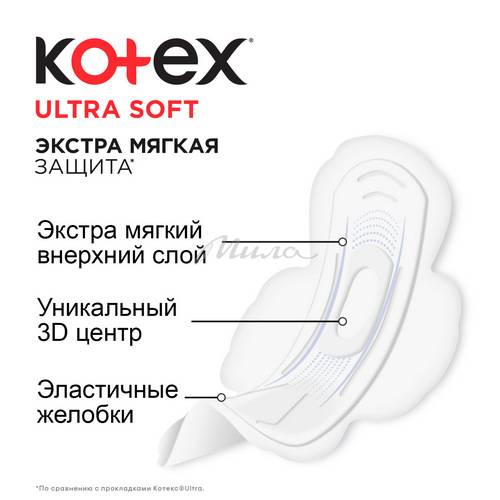 Прокладки женские KOTEX Ultra Soft Normal, 10 шт #3