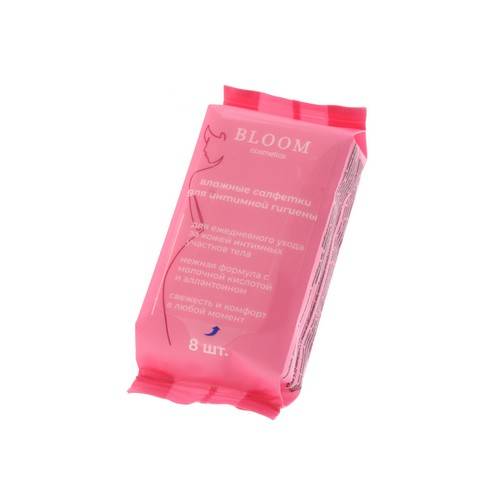 Салфетки влажные BLOOM COSMETICS для интимной гигиены, 8 шт., арт. 39 #2