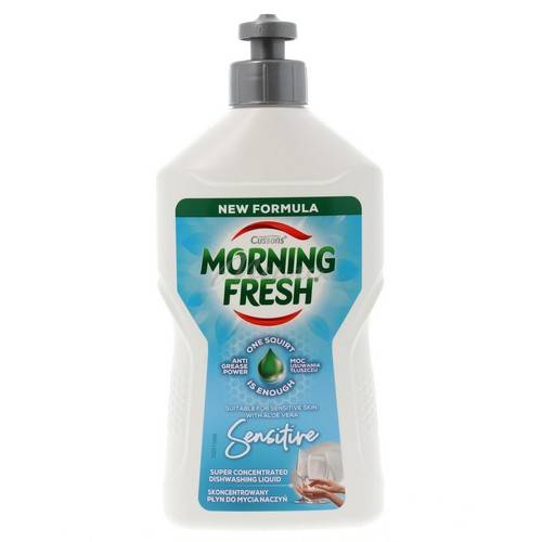 Жидкость для мытья посуды MORNING FRESH суперконцентрат Sensitive Aloe Vera, 400 мл