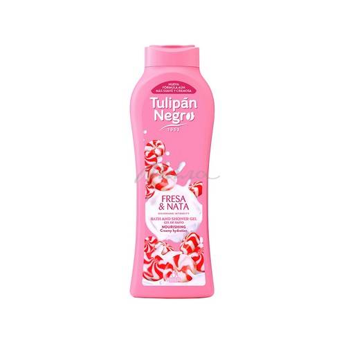 Гель для душа TULIPAN NEGRO Клубника и Сливки, 650 мл