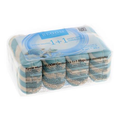 Крем-мыло BLOOM COSMETICS 1+1 Морские минералы, 4х90 г #3