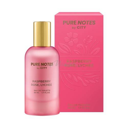 Вода туалетная для женщин CITY Pure Notes Raspberry, Rose, Lychee, 50 мл