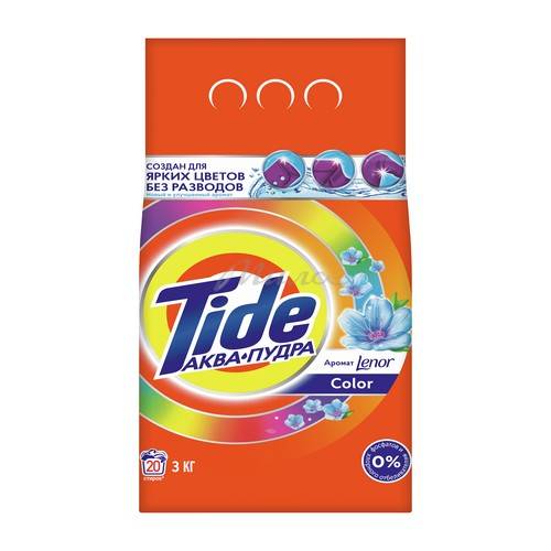 Порошок стиральный TIDE Color аромат LENOR автомат, 3 кг