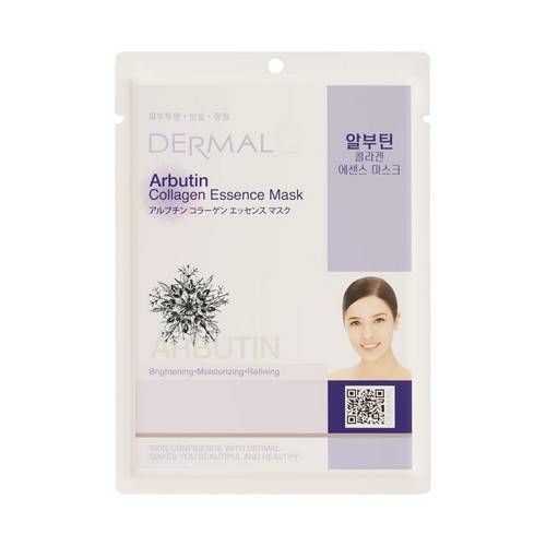 Маска тканевая для лица DERMAL с арбутином и коллагеном, 23 г