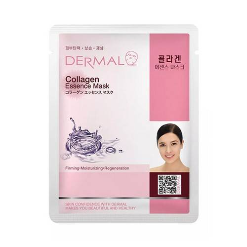 Маска тканевая для лица DERMAL  концентрированная с коллагеном, 23 г