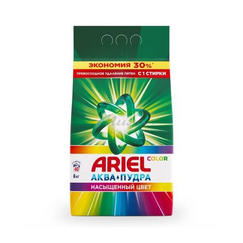 Средство моющее синтетическое "ARIEL" (aut,color&style) 6кг
