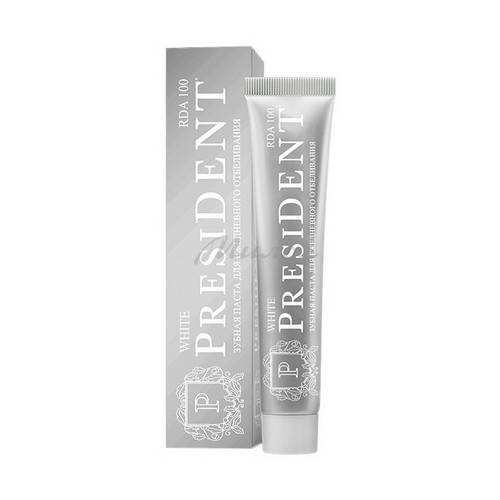Паста зубная PRESIDENT White RDA 100, 75 г