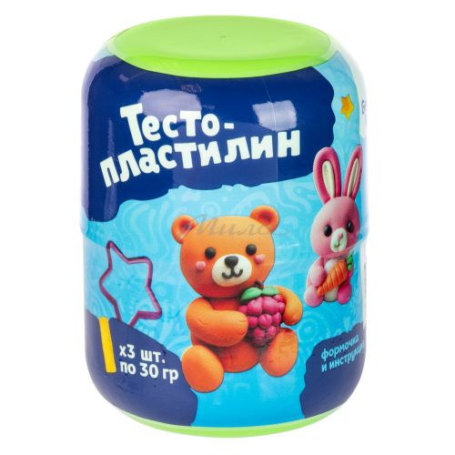 Набор для детской лепки DREAM MAKERS Тесто-пластилин, 3 цвета, арт. TA2059