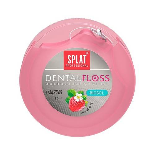 Нить зубная SPLAT объемная серии Professional DentalFloss с ароматом клубники, 30 м #4