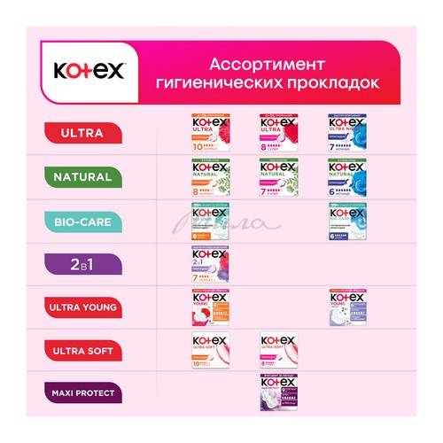 Прокладки женские KOTEX Янг Ночные для девочек гигиенические, 6 шт #10