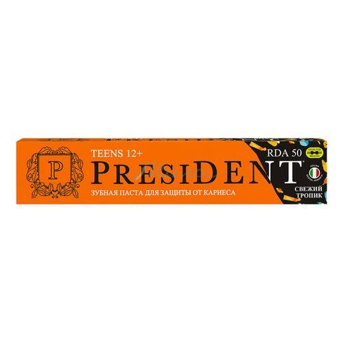Паста зубная PRESIDENT 12+ Fresh tropic, 70 г