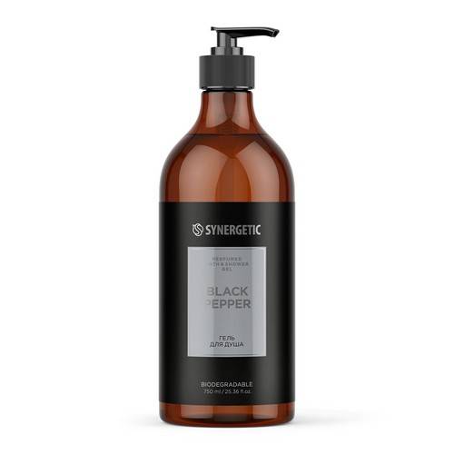 Гель для душа SYNERGETIC Black Pepper парфюмированный, 750 мл