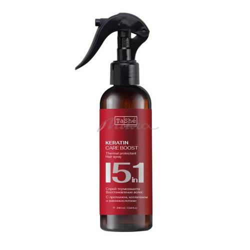 Спрей-термозащита для волос TASHE Professional 15 in 1 thermal protectant hair spray, 200 мл