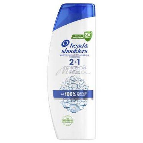 Шампунь и бальзам-ополаскиватель против перхоти HEAD & SHOULDERS 2 в 1 Основной уход, 360 мл