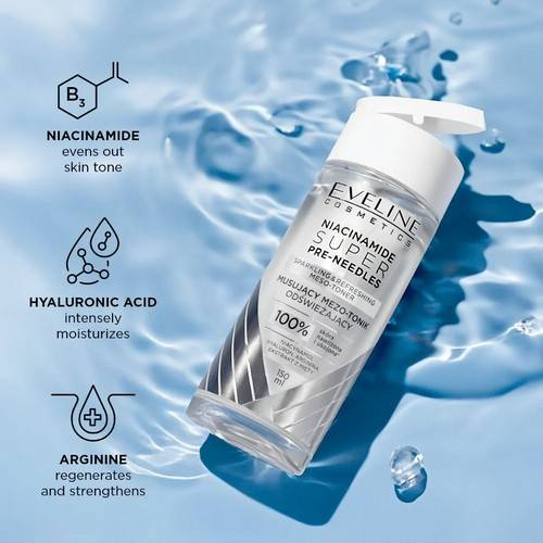 Мезо-тоник для лица EVELINE Cosmetics Super Pre-Needles с ниацинамидом, 150 мл #3