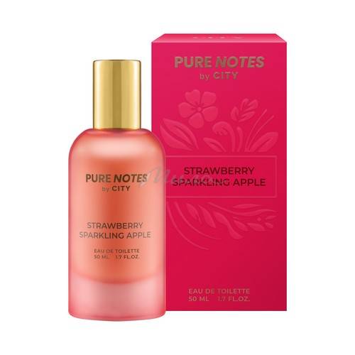 Вода туалетная для женщин CITY Pure Notes Strawberry, Sparkling Apple, 50 мл
