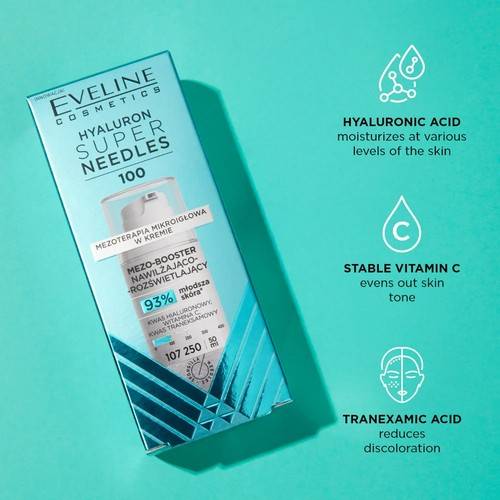 Мезо-бустер для лица EVELINE Cosmetics Super Needles Гиалурон 100, 50 мл #3