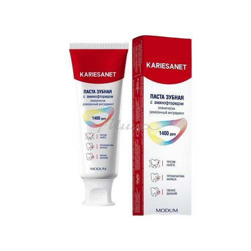 Паста зубная MODUM Kariesanet с аминофторидом, 100 г