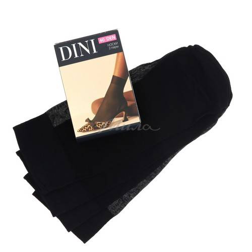 Носки женские DINI Daily 40 ден, размер 23-25, цвет nero, 2 пары #2