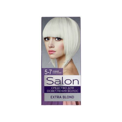 Средство для осветления волос SALON Extra Blond Пудра осветляющая + Эмульсия проявляющая 6%,  90 г
