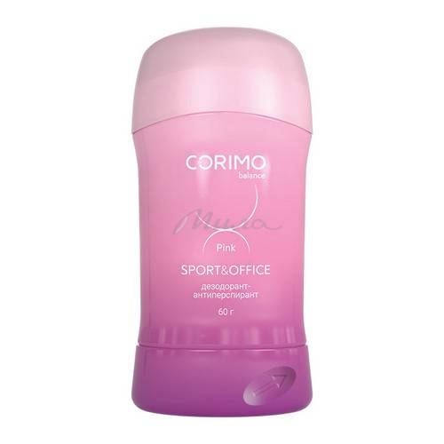 Дезодорант-антиперспирант CORIMO Sport & Office pink в стике для тела твердый, 60 г