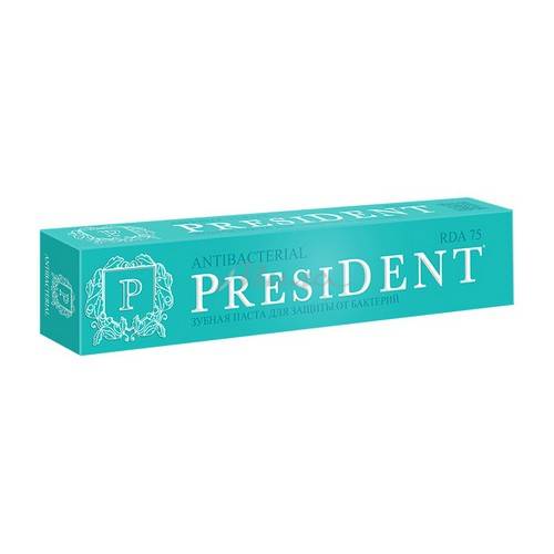 Паста зубная PRESIDENT Antibacterial, 75 г