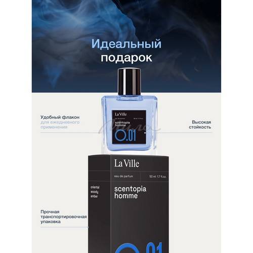 Парфюмерная вода LA VILLE Scentopia O.01 для мужчин, 50 мл #6