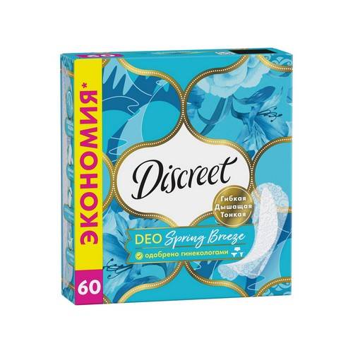 Прокладки ежедневные DISCREET Deo Spring Breeze Multiform Trio, 60 шт #2