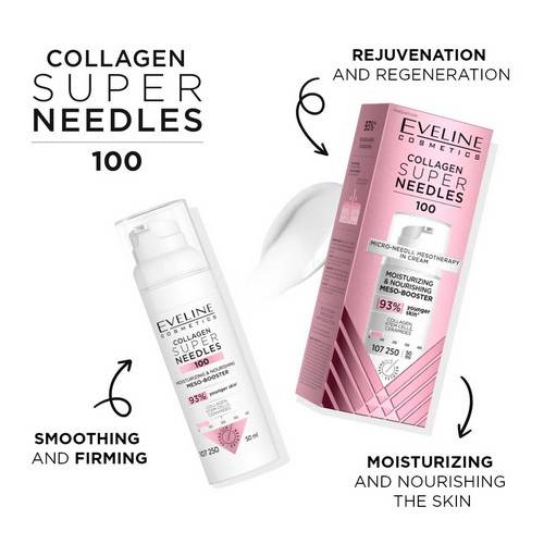 Мезо-бустер для лица EVELINE Cosmetics Super Needles Коллаген 100, 50 мл #2
