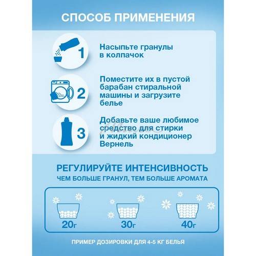 Кондиционер-парфюм для белья в гранулах ВЕРНЕЛЬ Свежий бриз, 200 г #8