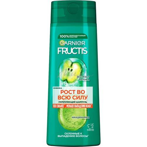 Шампунь для волос FRUCTIS Garnier Рост во всю силу укрепляющий для ослабленных волос, склонных к выпадению, 40