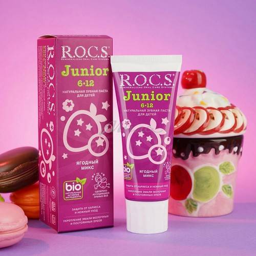 Паста зубная детская R.O.C.S. Junior Ягодный микс от 6-12 лет, 74 г #7