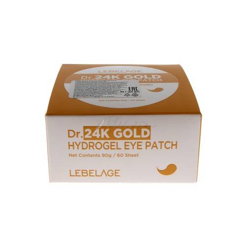 Патчи гидрогелевые для глаз LEBELAGE Dr. 24K Gold, 90 г