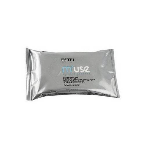 Салфетки влажные ESTEL M’use Comfort Clean для удаления краски с кожи, 20 шт