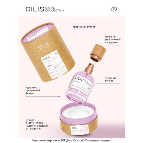 Духи экстра DILIS Niche Collection Rose Desire для женщин, 50 мл #3