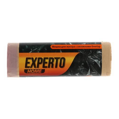 Мешки для мусора EXPERTO Overlap с затяжками, 35 л, 30 шт
