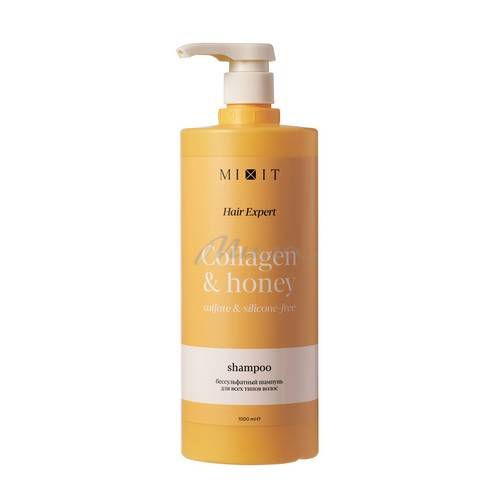 Шампунь для волос MIXIT Hair Expert Collagen & Honey бессульфатный, 1 л