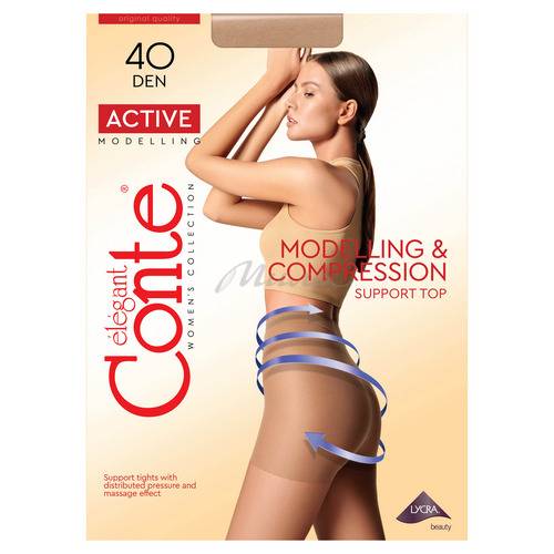 Колготки CONTE Active, мокко, размер 4, 40 ден
