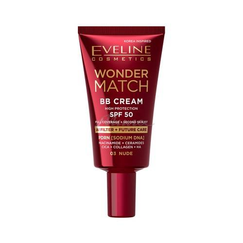 BB-крем для лица EVELINE Cosmetics Wonder Match, SPF 50, тон 03 Nude
