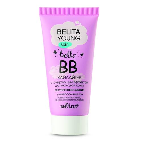 ВВ-хайлайтер BELITA Young Skin Безупречное сияние с тонирующим эффектом для молодой кожи, 30 мл