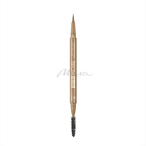 Маркер для бровей LUXVISAGE Brow Filler Ultra Slim 24H, 0.3 мл
