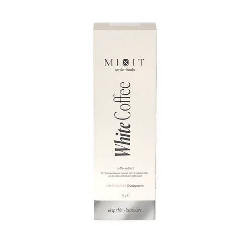Паста-корректор зубная MIXIT White Coffee отбеливающая с кофейной эссенцией, 75 г