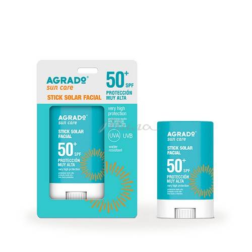 Солнцезащитный стик для лица AGRADO SPF50+, 15 мл