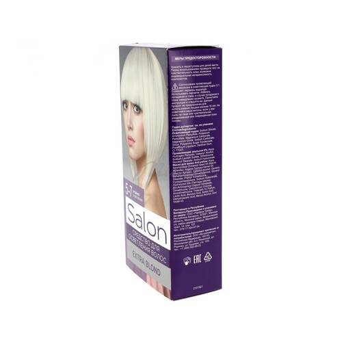 Средство для осветления волос SALON Extra Blond Пудра осветляющая + Эмульсия проявляющая 6%,  90 г #4