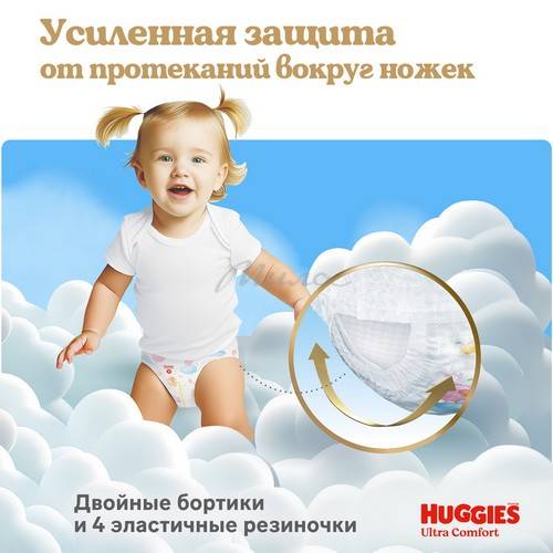 Подгузники-трусики детские одноразовые HUGGIES Ultra Comfort Girl 5 (12-17 кг), 42 шт #8