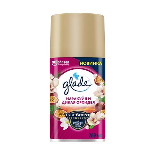 Освежитель воздуха GLADE Маракуйя и Дикая Орхидея, сменный аэрозольный баллон, 269 мл