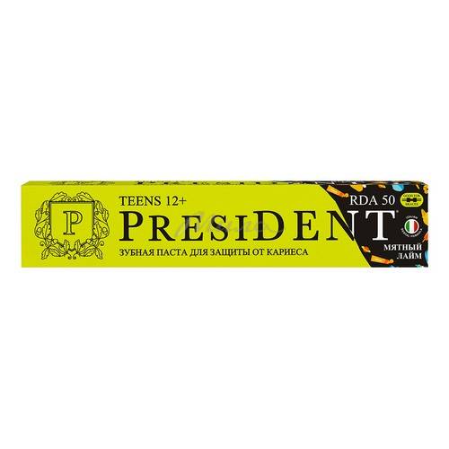 Паста зубная PRESIDENT 12+ Juicy lime 50 RDA, 70 г