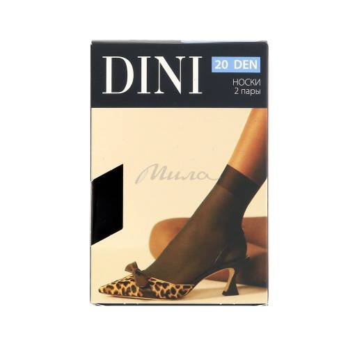 Носки женские DINI Daily 20 ден, размер 23-25, цвет nero, 2 пары