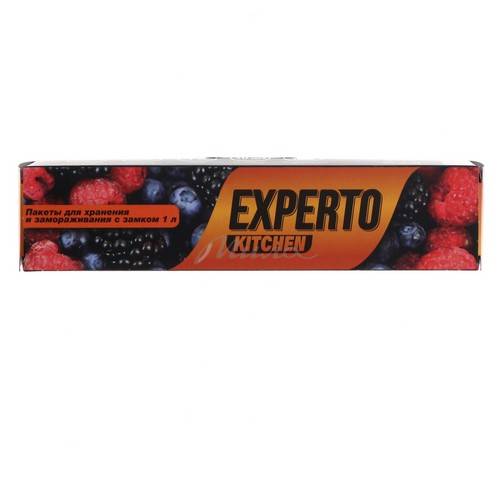 Пакеты для хранения и замораживания EXPERTO с замком-слайдером, 1 л, 10 шт #4