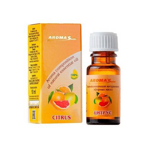 Аромакомпозиция эфирных масел AROMA SAULES Цитрус натуральная, 10 мл